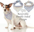 Reversible Purple Floral Dog Bandana - Cotton Handkerchief for Small Dogs, Cats, Puppies, Single Piece