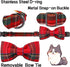 Adjustable Soft and Comfy Bowtie Collars for Small Medium Large Dogs, Unique Style Paws Christmas Dog and Cat Collar