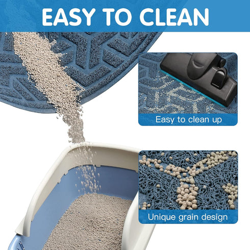 UPSKY Cat Litter Mat | Large Litter Box Mat 35" x 24" Soft on Kitty Paws, Waterproof and Scatter Control