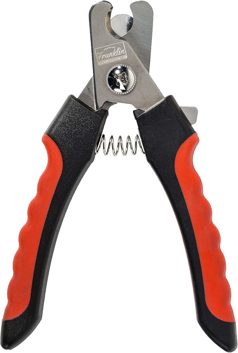 Franklin Sports Professional Grade Dog & Cat Nail Clippers with Safety Guard, Stainless Steel Grooming Tool