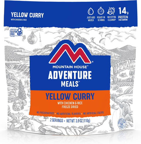 Mountain House Yellow Curry with Chicken & Rice - Freeze Dried Backpacking & Camping Food, 2 Servings