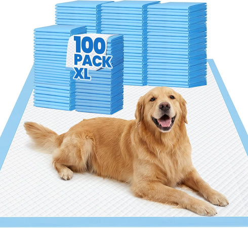 Gimars 100 Count XL Puppy Pads 28" x 34", Extra Large Dog