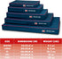 Replacement Outer Cover ONLY for The Dog's Bed, Washable Oxford Fabric, Small 28” x 19” x 4” (Blue with Red Piping USA