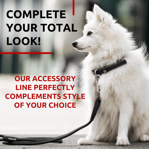 Rolled Leather Dog Leash - 4Ft * 0.5 in for Small Medium Large Dogs, Heavy Duty for Outdoor Walking, Running, Training