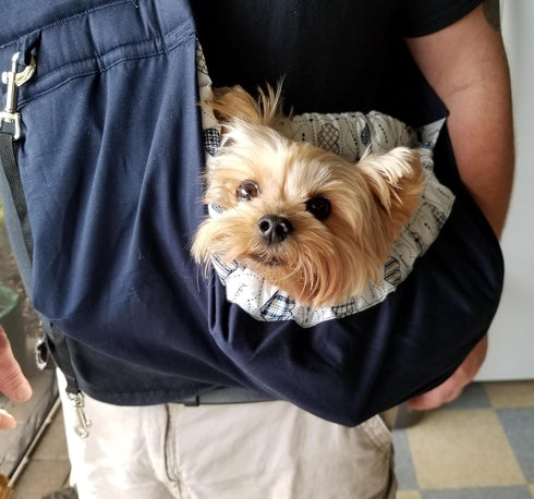 OrgMemory Pet Sling Carrier, Adjustable Dog Sling, Small Dog Cat Outdoor Shoulder Pet Carrier (Heart Shaped)