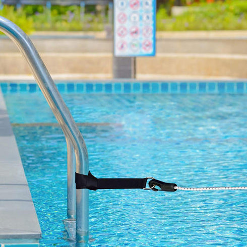 Water Gear Water Runner Hitch - Deep Water Tether Swimming Bungee Cord 51-inch, Holds You in Place - Stationary Swimmer