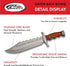 SZCO Supplies 15" Gator Back Bowie Knife Stainless Steel Wood Handle with Sheath, Brown (211398) by SZCO Supplies