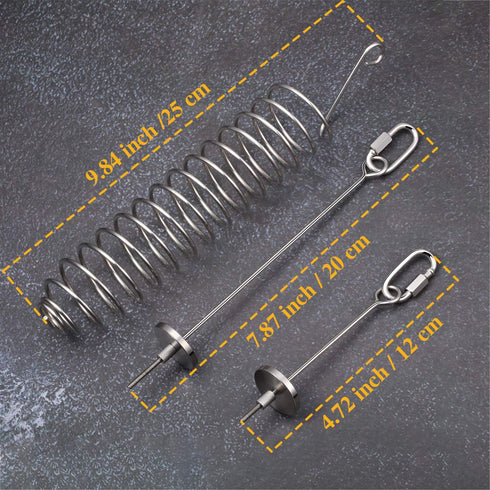 3 Pieces Stainless Steel Bird Food Holder, Parrot Hanging Vegetable Fruit Feeder with 2 Small and Large Fruit Forks