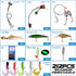 OROOTL Saltwater Fishing Tackle Kit, 212pcs Ocean Fishing Tackle Box with Rigs Hooks Lures Jig Spoons