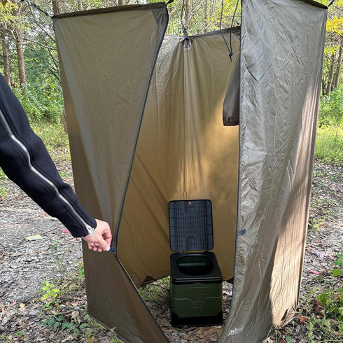 Backpacking onewind Portable Privacy Shower Tent with Pole, Ultralight Camping Shower Shelter Portable Toilet Tent