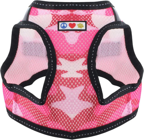 Pawtitas Dog Vest Harness with Breathable Air Mesh, All Weather Vest Harness for Large Dogs, Pink Camo