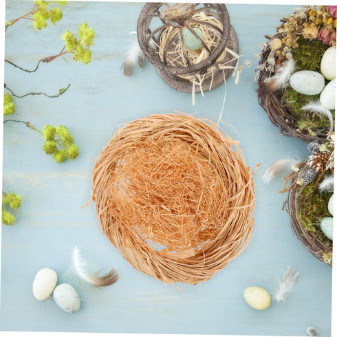 2pcs Handmade Artificial Bird Nests Decor for Easter Party Wedding and Themed Events Realistic Nesting Props for Table
