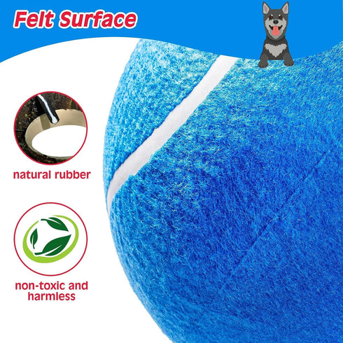 EXPAWLORER Dog Toy Ball (9.5’’ Giant Tennis Balls) for Dogs, Interactive Large Floating Toy