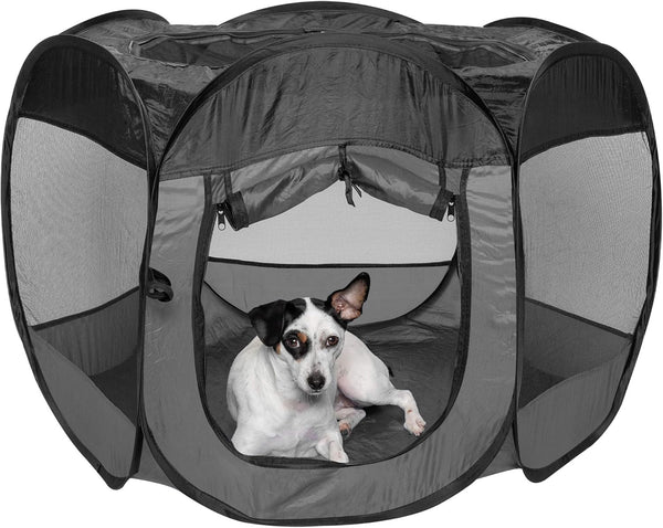 Furhaven Portable Dog Playpen Cat Tent, Pet playground,Kennel foldable indoor outdoor zippered