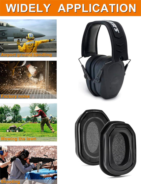 defean Razor Silicone Gel Instant chill Ear Pads - Replacement Earpads Cushion Compatible with Walker's Razor Earmuffs