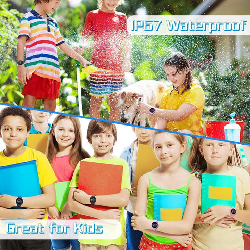 Kids Digital Pedometer Watch, Waterproof Fitness Tracker with Step Counting, Date/Alarm Clock/Timer for Children Teens