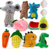 Cat Toys, Interactive Soft Durable Crinkle Sound Catnip Toys, Catnip Filled Mouse Cat Teething Chew Toy (Pack of 12)