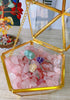 0.9lb 14.1 OZ Rose Quartz Crystal Gravel Polished Rocks Chips Crushed Stones Healing Bulk Natural Tumbled Gem Home