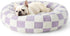 Lesure Donut Small Dog Bed, Round Cat Beds for Indoor Cats, 30 Inch, Purple, Calming Plush with Anti-Slip Bottom