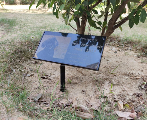 JFHEDY 16"x 8" (16 8) Grave Marker Stand for Stones, Memorial Stones for Loved One x
