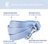 Blueberry Pet Essentials Chambray Blue Dog Leash for Small Dogs, Heavy Duty Nylon Lead, Lightweight Puppy & Cat Leash