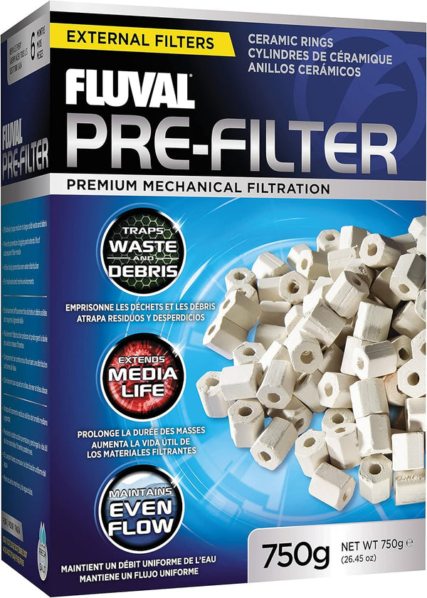 Fluval Pre-Filter Media, Mechanical Filter Media for Aquariums, Ceramic Rings, 26.45 oz.