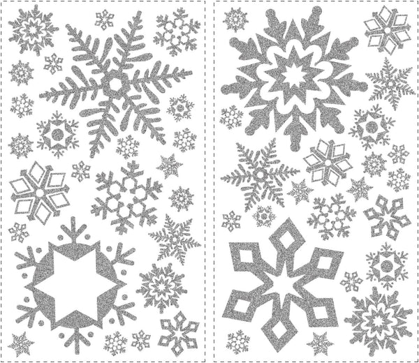 RoomMates RMK1413SCS Glitter Snowflakes Peel and Stick Wall Decals