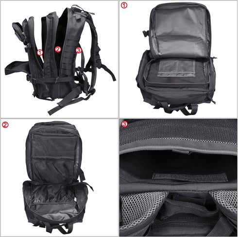 Prospo 40L Military Tactical Shoulder Backpack - Molle Bag Pack for Assault Survival & Fishing Storage