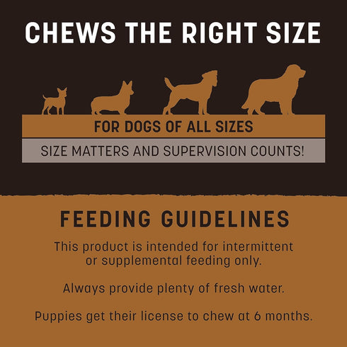 Earth Animal No Hide Strips, Venison Flavored Natural Treats, Quick & Thin Dog Chews - 1 Pack, 4 Count