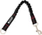 Leashboss Pattern Bungee Dog Leash Extension, 18" Shock Absorbing Lead Extender, Pattern Collection (Black Reflective)