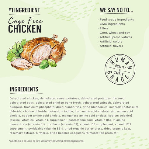 The Honest Kitchen Dehydrated Grain Free Chicken Cat Food, 2 lb Box
