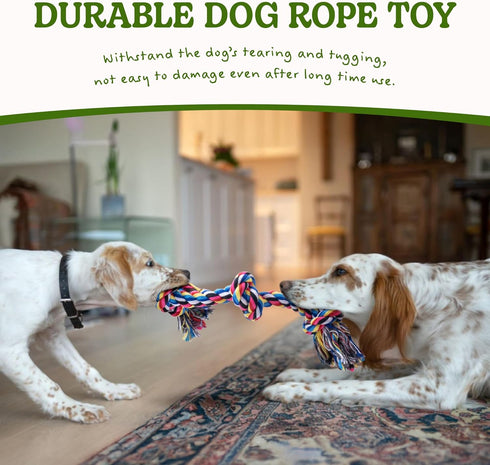 2 Pack Heavy Duty Dog Rope Toys for Large Dogs, Indestructible Chew Toys for Medium to Large Breeds