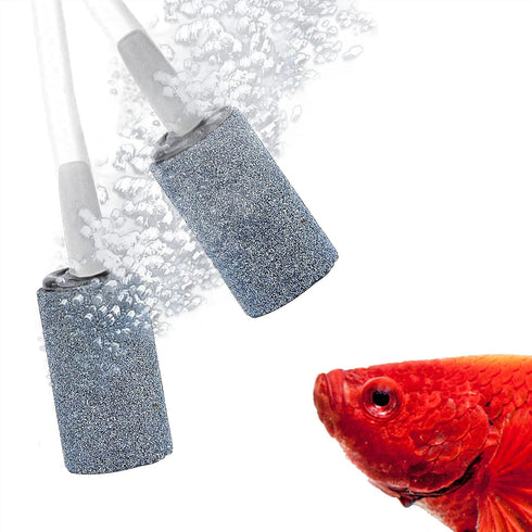SunGrow 10-Pack Air Stone Bubble Cylinder for Aquarium Air Pump, 1 Inch Fish Tank Air Diffuser