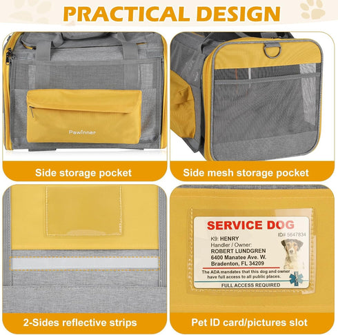 17.7"x13"x13" 20lbs), Cat Carriers, Collapsible Pets Travel Carriers Dog Carrier Pet Carrier(Up to Waterproof Airline