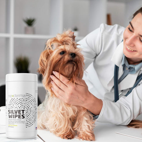 Therapeutic Pet Wipes for Dogs & Cats, Hypoallergenic Cleansing Grooming Wipes for Yeasty Skin Folds, 84ct