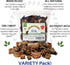 Tail Mix Dog Treats Made in USA All Natural Beef Bites 1 Ingredient Grain Free Assortment Beef Lung, Trachea and Spleen