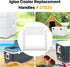 LBB-Parts White Plastic Igloo Cooler Replacement Handles, Igloo 90-100 Quart Cooler Handle Replacement Kit