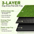 HURENTEK 23''X17'' Dog Grass Pad with Tray, Small Artificial Turf Grass Potty, Reusable Puppy Pee Pads for Dogs