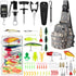 Sosation 134 Pcs Fishing Tool Kit, Fishing Gear and Equipment with Pliers, Lures, Hook Remover, Lip Gripper