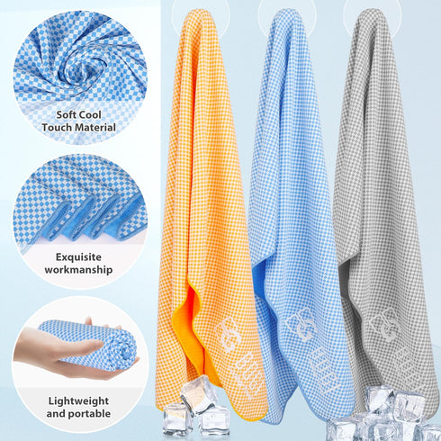 BOGI Cooling Towels for Neck and Face, Soft Breathable Cool Towel for Instant Cooling Stay Cool for Yoga, Sport, Gym