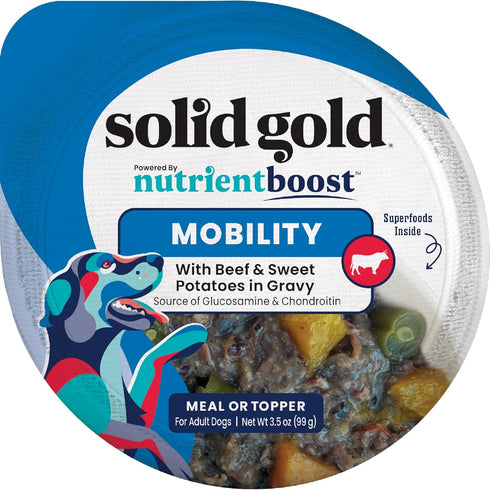 Solid Gold WET FUNCTIONAL DOG, MOBILITY, BEEF & VEG, Pack of 6, 3.5oz