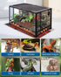 MQ Reptile Terrarium Heat Pad with LCD Digital Aquarium Thermometer, 5.5 x 6in Power Adjustment Heater Mat