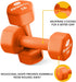 Neoprene Coated Workout Dumbbells Set of 2, Anti Roll Non Slip Hexagon Shaped Hand Weights for Fitness & Exercise