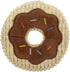 Tough 'N Fun Donut Plush Dog Toy - Tan, Small, Squeaky with Chew Guard Technology (71148)