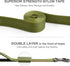 Fida 6 FT Heavy Duty Dog Leash, 2 Comfortable Padded Handles, Reflective Walking Lead, Green