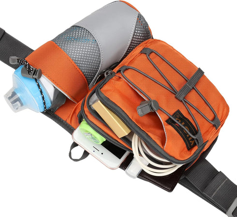 Waist Pack with Water Bottle Holder - Hydration Belt for Running, Walking, Hiking