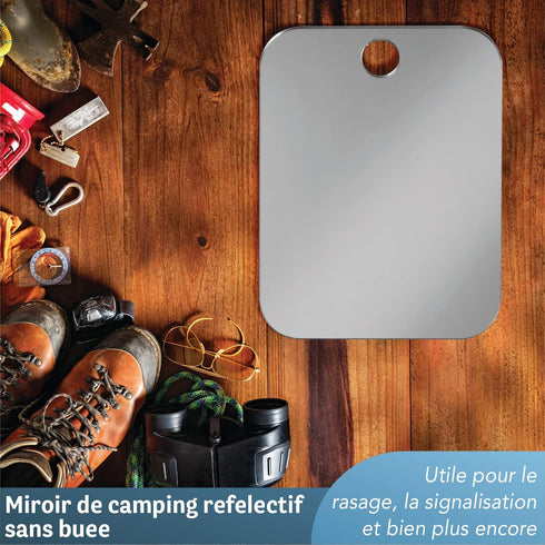 Shave Well Camping Anti-Fog Shaving Mirror, Fogless Hanging Mirror for Tent, Shower, Hiking, and Backpacking