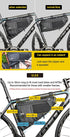 GORIX Expandable 3.5L Bike Triangle Frame Bag, Waterproof Cycling Top Tube Bag