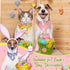 Shyyween 100 25.6 17.7 17.7 Inch Pcs Easter Dog Bandanas Bulk for Dogs with Bunny Rabbit Egg Carrot Pattern Soft Bibs