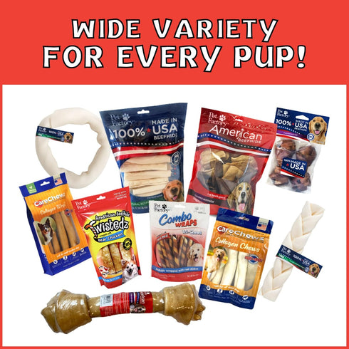 5" 8 Count/4 Pack Pet Factory Twistedz American Beefhide Chip Rolls Dog Chew Treats w/Real Beef Meat Wrap